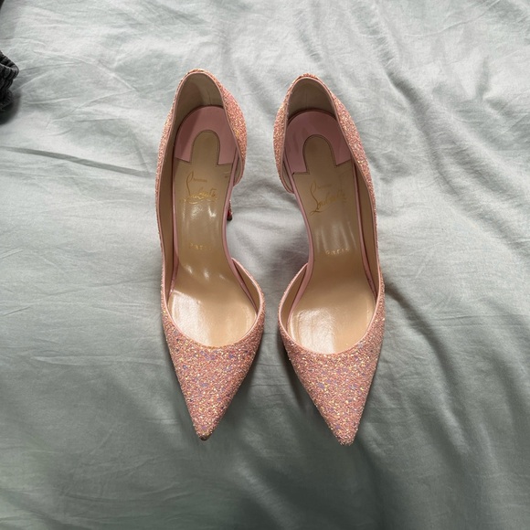 Christian Louboutin Pink Glitter Heels - Picture 15 of 15